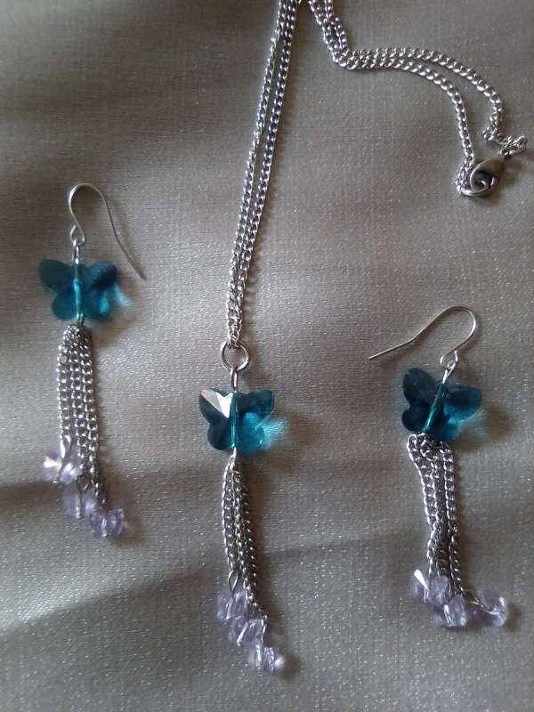 Swarovski Crystal Butterfly Jewelry Set