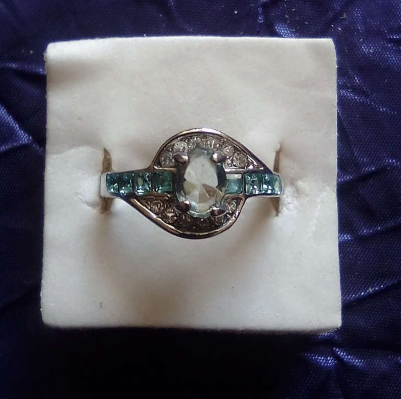 Aquamarine and Silver Ring - Fashion Jewelry
