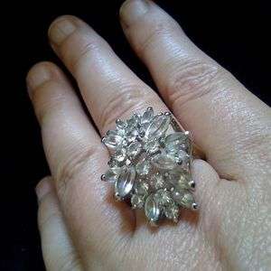 Cluster Cubic Zirconia's Gold Ring