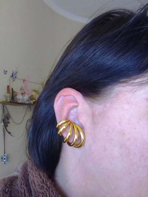 Gold Cuff Earrings - 9 CT
