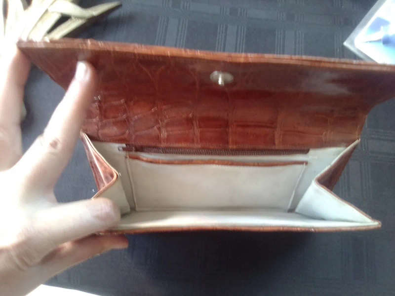 Genuine Leather Purse - Brown
