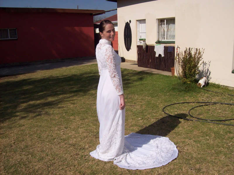 Satin and Lace Vintage Wedding Dress