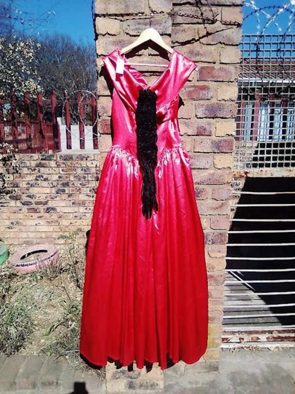 Vintage Satin Ball Gown - Red