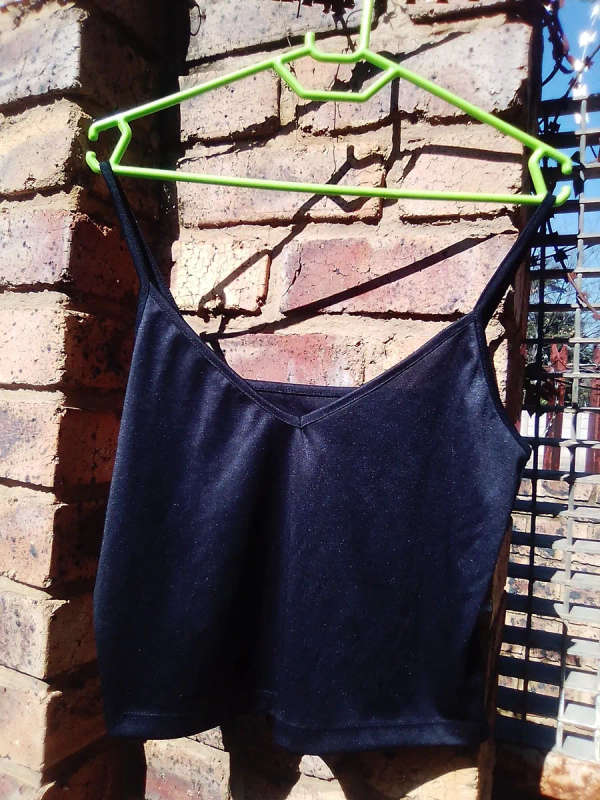 Black Satin Cami Top - River Island
