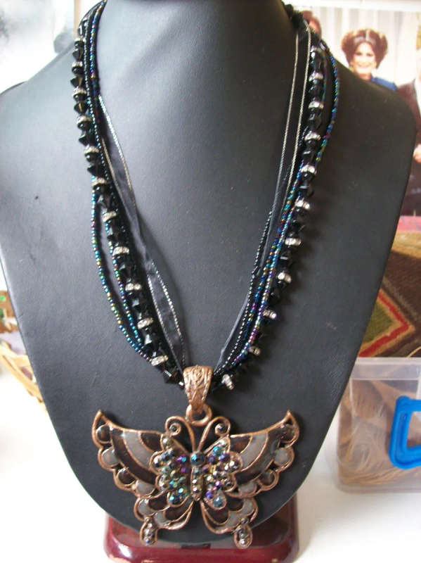 Butterfly Necklace - Black