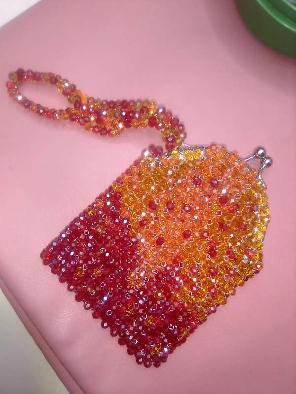 Austrian Crystal Clutch Bag - Flames