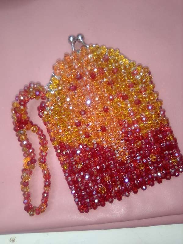 Austrian Crystal Clutch Bag - Flames