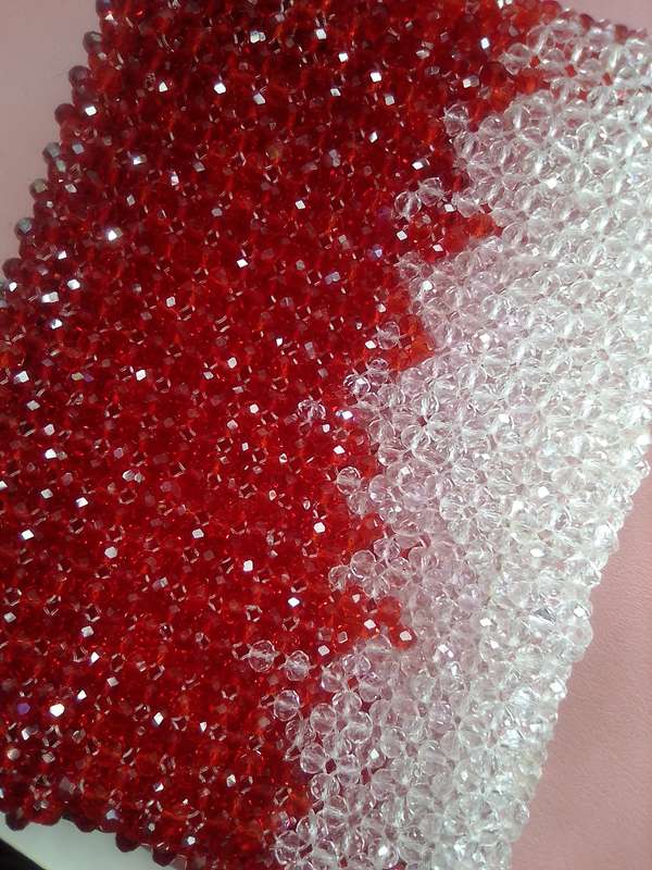 Austrian Crystal Bag - Red, White n Pink