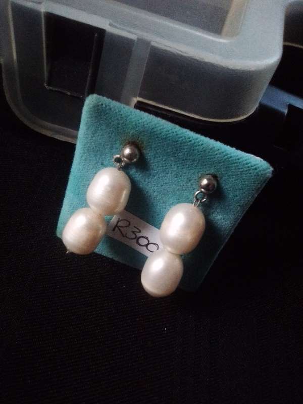 Genuine Large Pearl Earrings