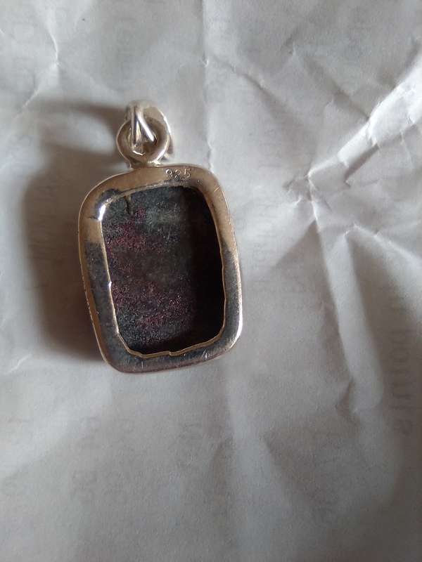 Unakite Gemstone Silver Pendant