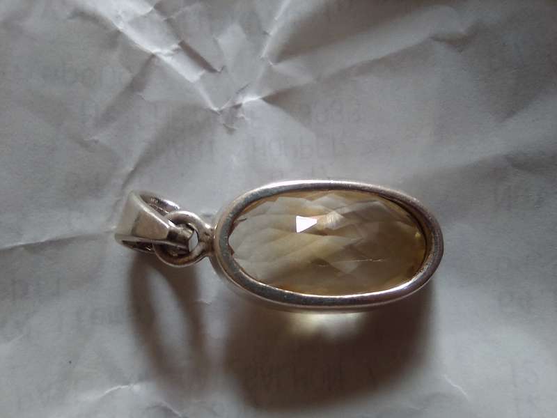 Citrine, 925 Silver Pendant