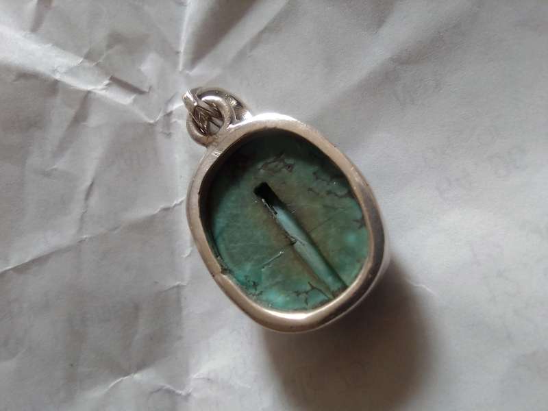 Turquoise Gemstone Silver Pendant