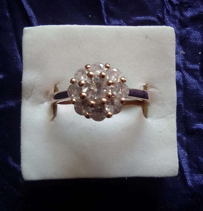 Rose Gold Diamante Ring