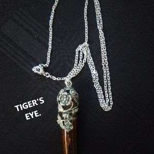 Tiger's Eye Gemstone Pendant Necklace