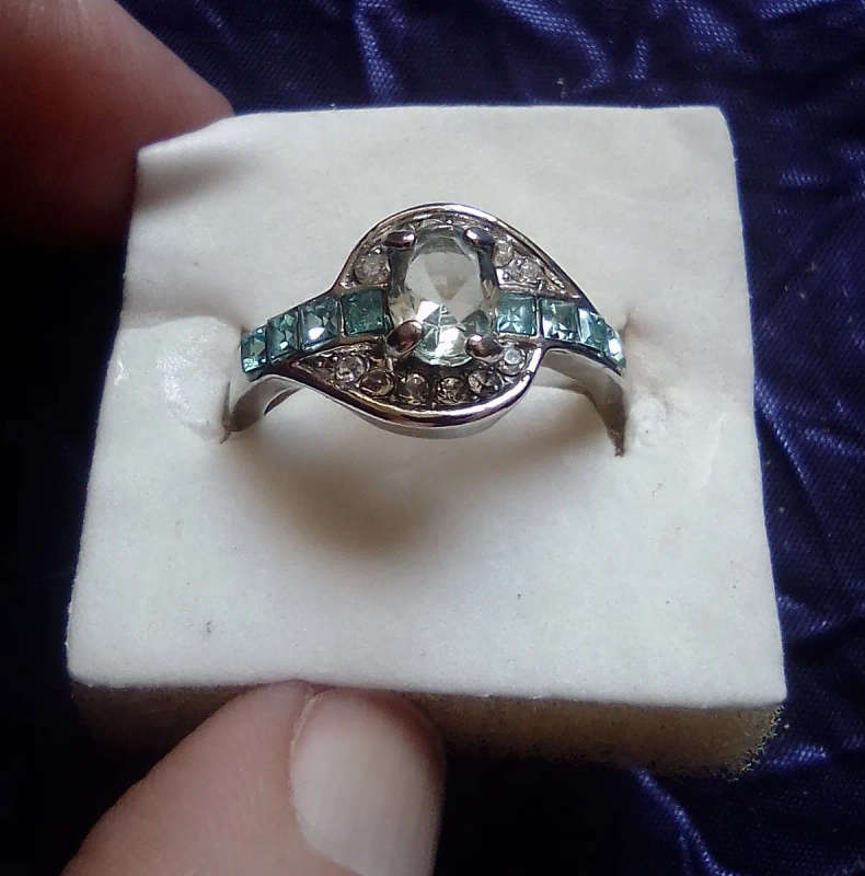 Aquamarine and Silver Ring - Fashion Jewelry