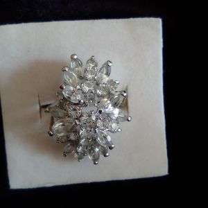 Cluster Cubic Zirconia's Gold Ring