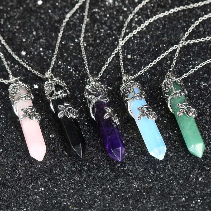 Amethyst Pendant Gemstone Necklace