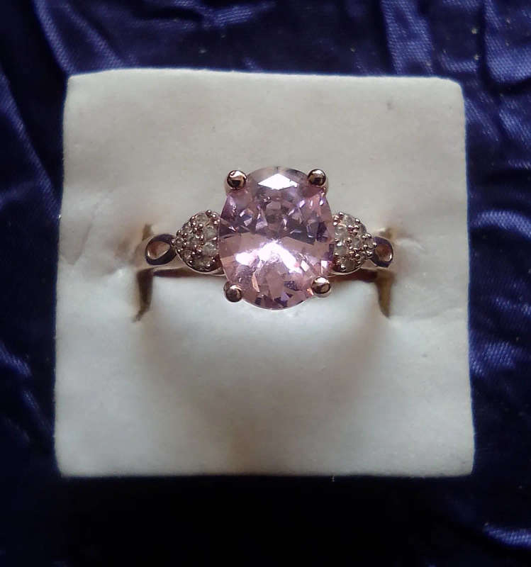 Pink CZ Diamante Rose Gold Ring