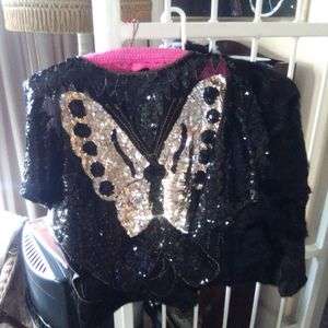 Butterfly Sequins Top