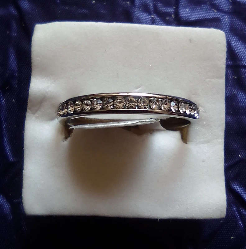 Cubic Zirconia Stainless Steel Ring