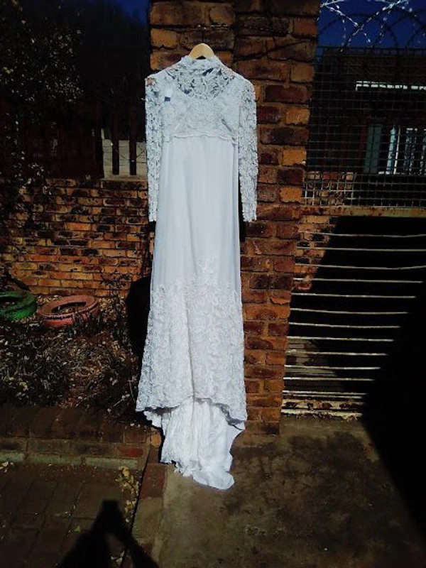Satin and Lace Vintage Wedding Dress