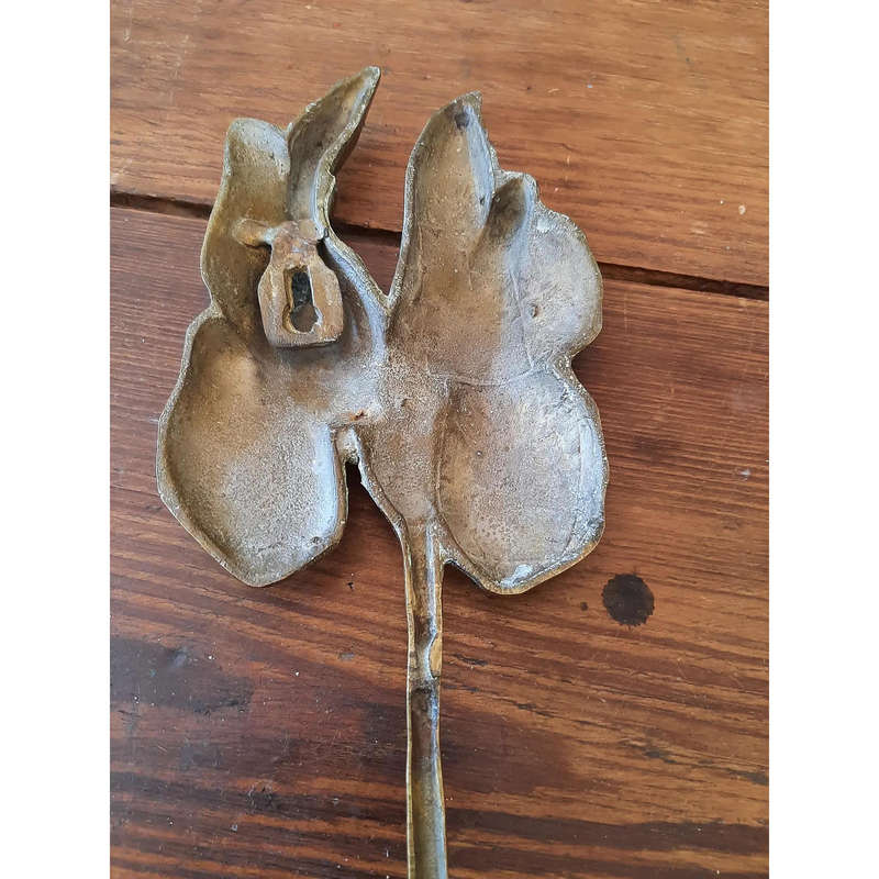 Brass Mid Century Iris Flower Botanical Wall Art