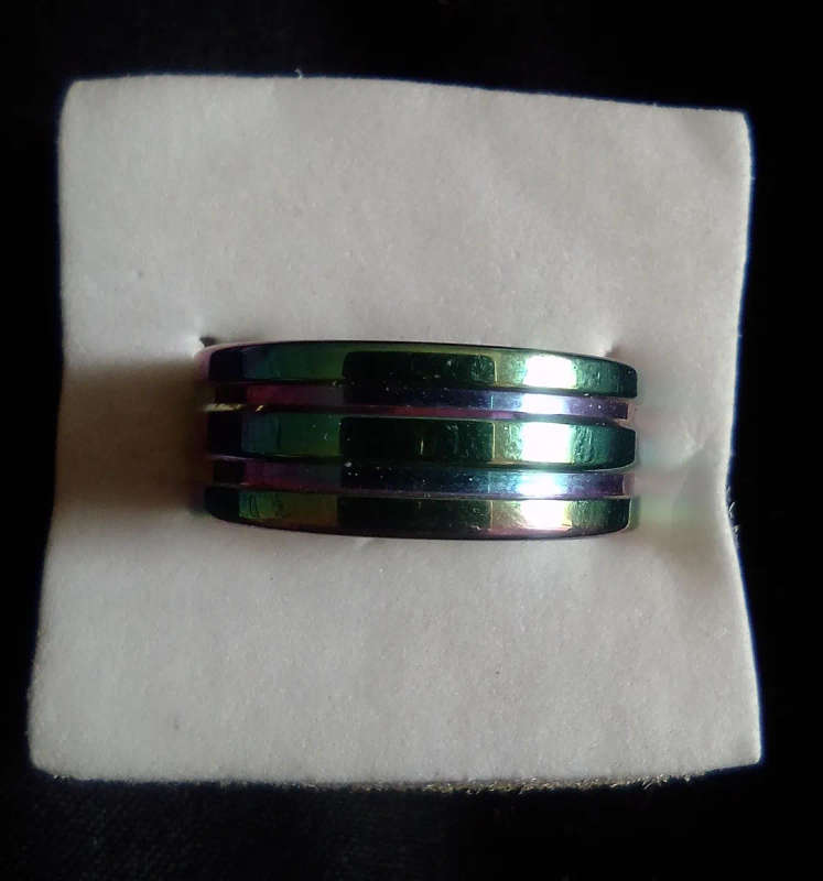 Stainless Steel Rainbow Ring