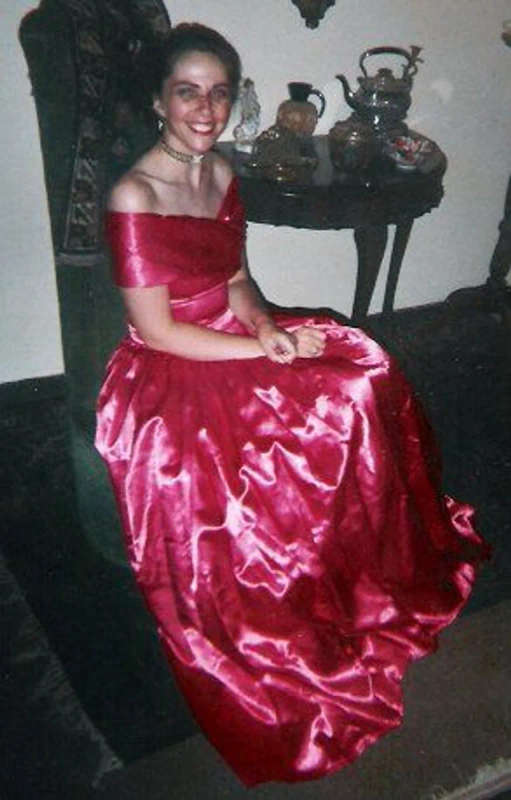 Vintage Satin Ball Gown - Red