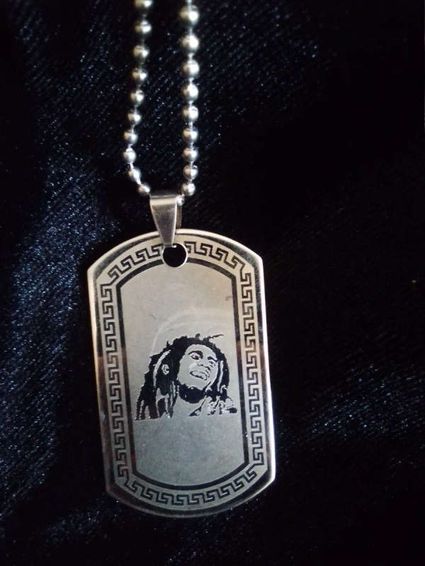Bob Marley Dog Tag Necklace
