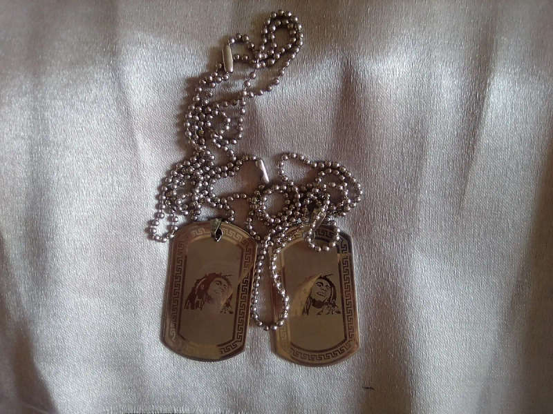 Bob Marley Dog Tag Necklace