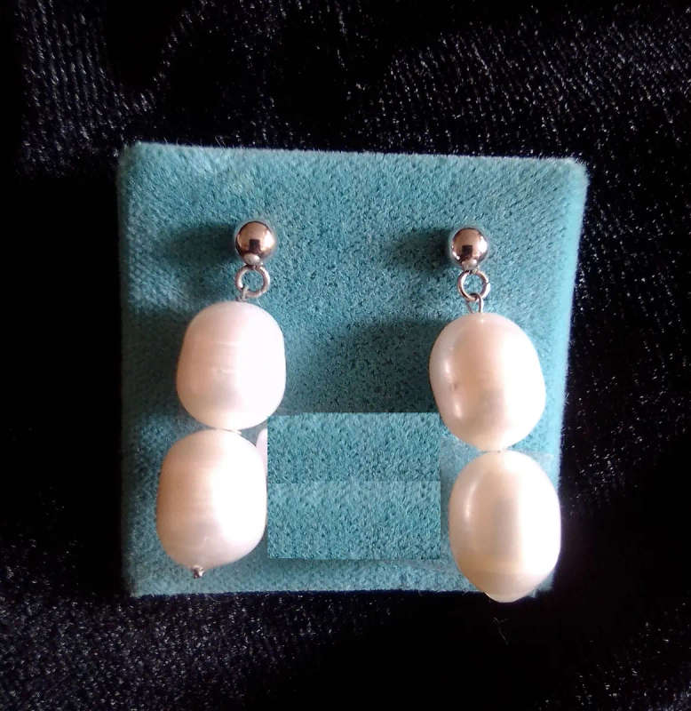 Genuine Large Pearl Earrings