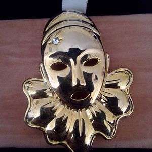 Pierrot Clown Brooch