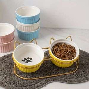 Double Ceramic Pet Bowl