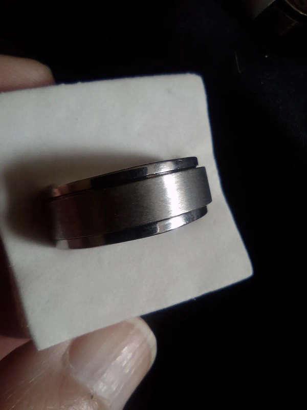 Stainless Steel Fidget Spinner Ring - Men
