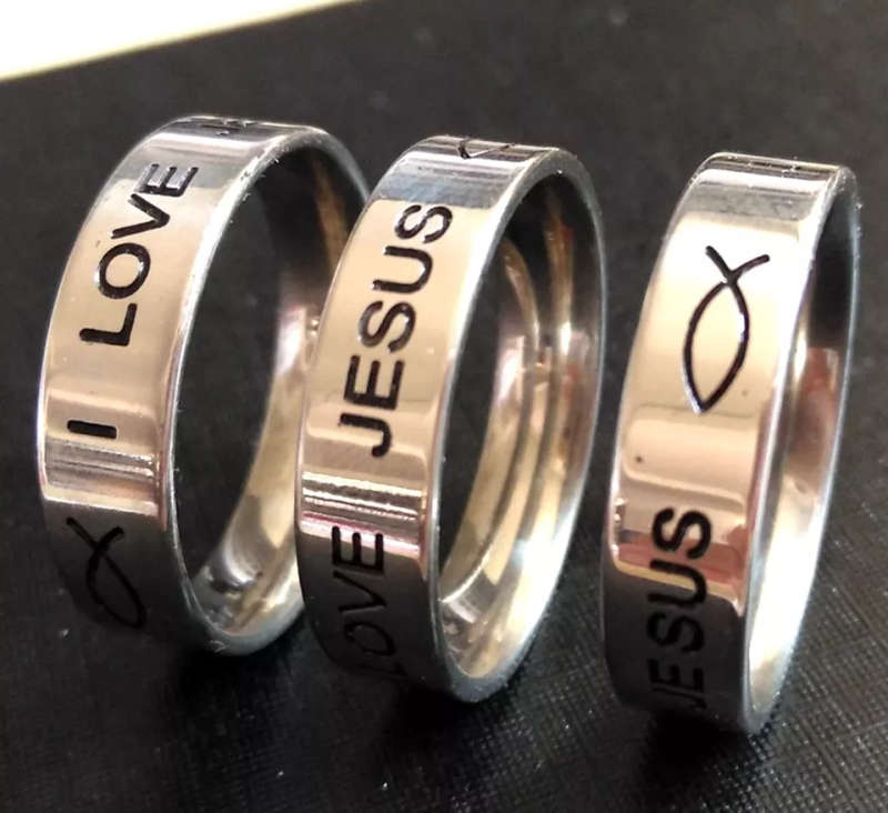 I Love Jesus Stainless Steel Ring