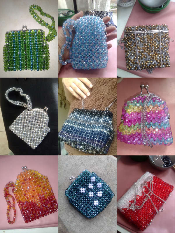 Austrian Crystal Clutch Bag - Pastel