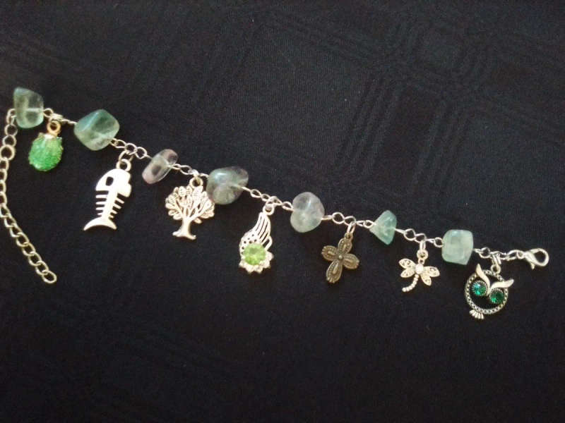 Fluorite Charm Bracelet - Tree of Life