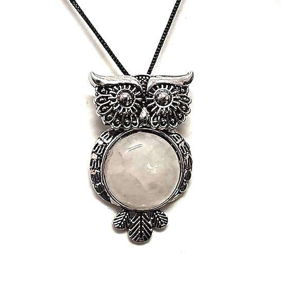 Rose Quartz Owl Necklace