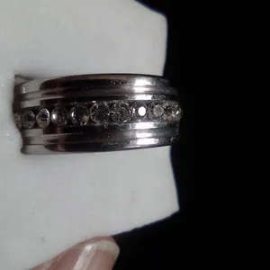 Stainless Steel Cubic Zirconia Ring - Silver