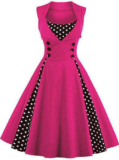 Polka Dot Dress - Pink and Black