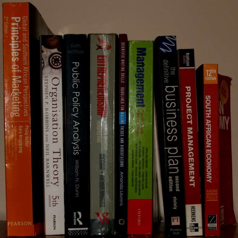 Management, Marketing and Economic Text books.