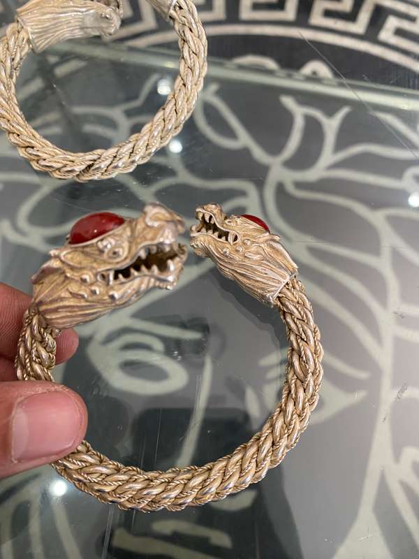 Highly detailed dragon bracelets bid for both adjustable!!!!