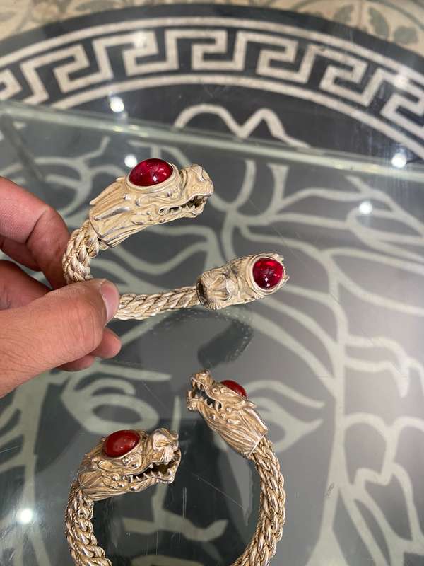Highly detailed dragon bracelets bid for both adjustable!!!!