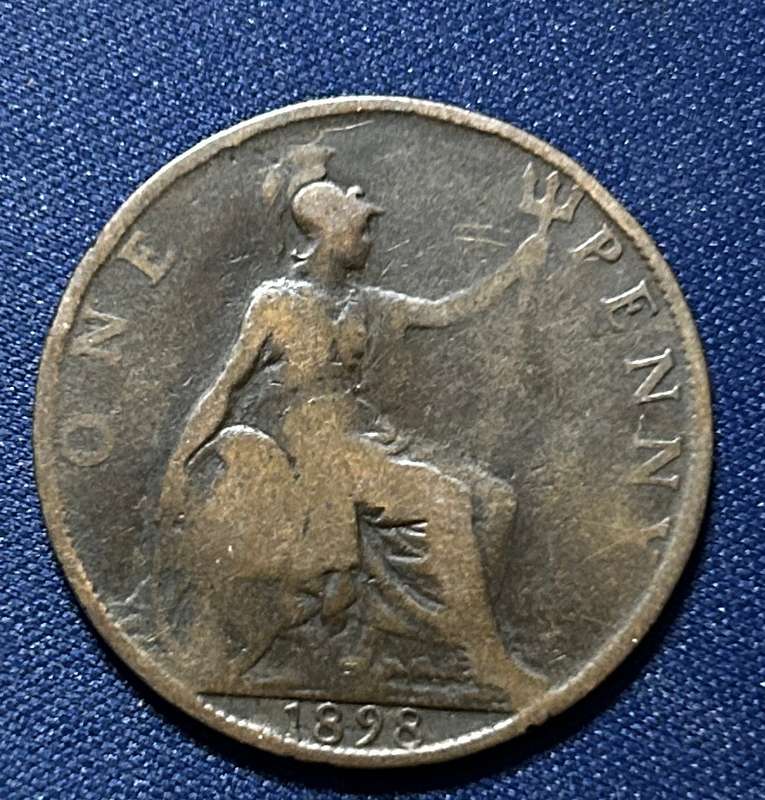 1898 One penny  victoria dei. gra. britt. regina. fid. def. ind. imp