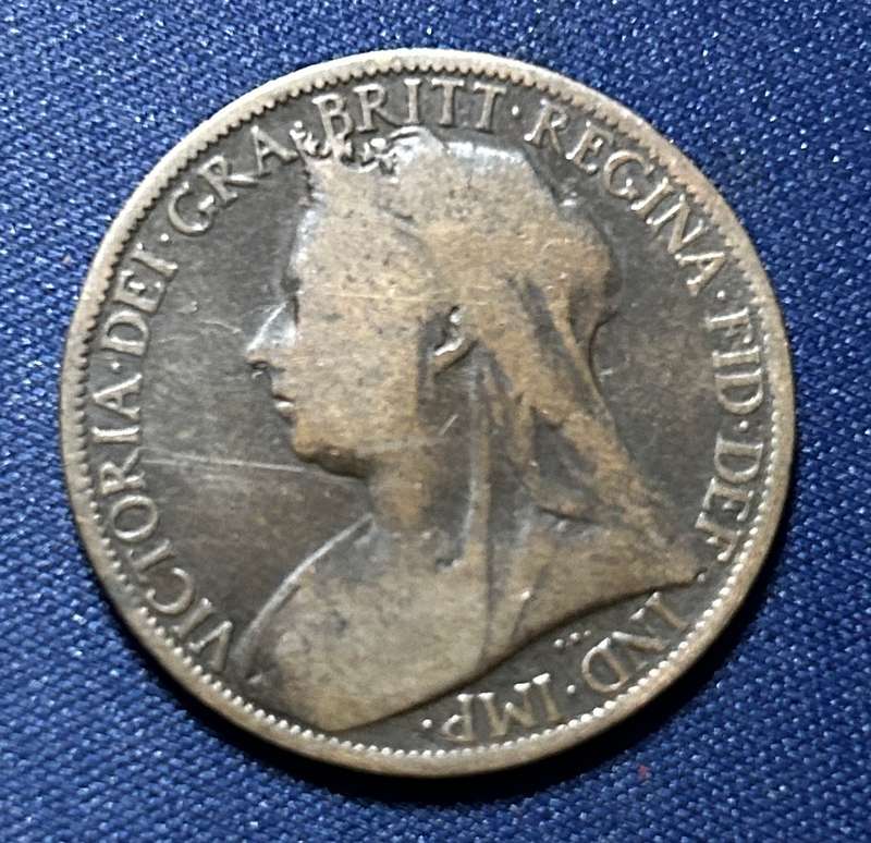 1898 One penny  victoria dei. gra. britt. regina. fid. def. ind. imp