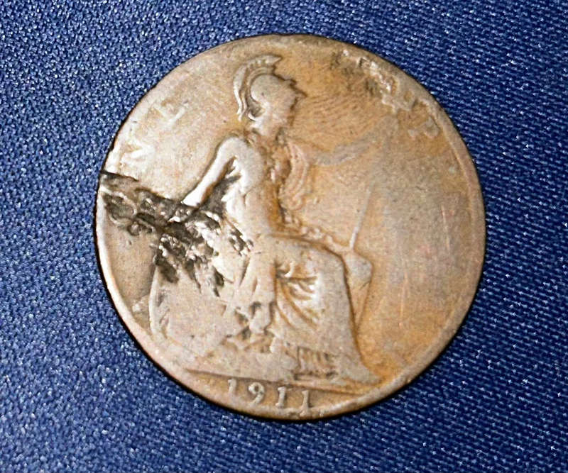 1911 One Penney Georgivs v dei gra:britt:omn:rex fid:def:ind:imp