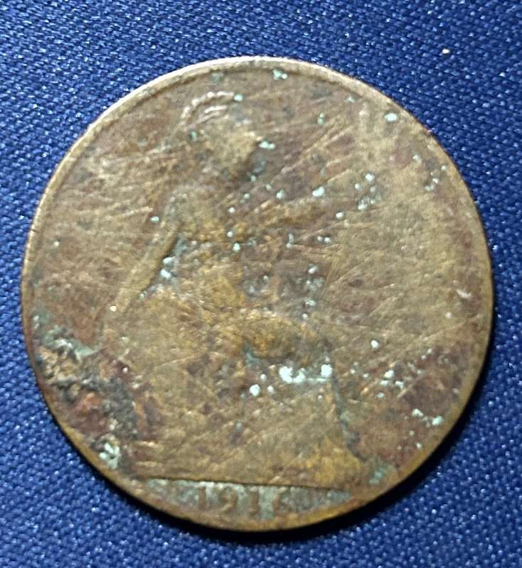 1916 One Penney Georgivs v dei gra:britt:omn:rex fid:def:ind:imp