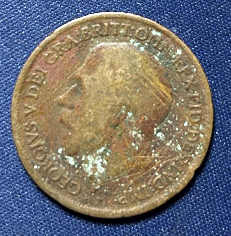 1916 One Penney Georgivs v dei gra:britt:omn:rex fid:def:ind:imp