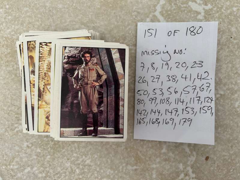 Vintage DUNE 1984 movie stickers lot of 151 of 180 missing only 29 stickers by PANINI Italy