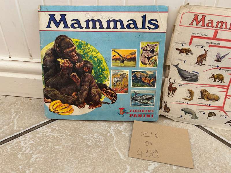 Two x 1978 MAMMALS albums by Panini Italy